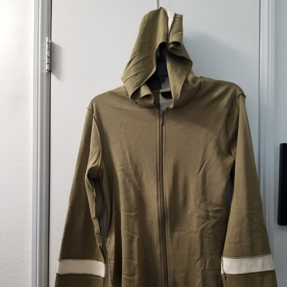 Zip front hoodie with contrast stripe